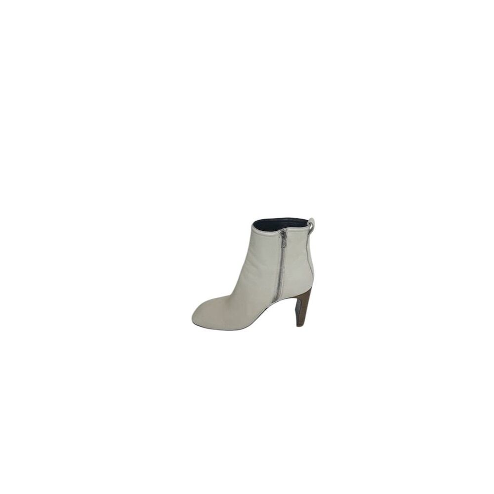 Rag & Bone Ellis Ivory Leather Booties Women's Size 8 Block Heel - Picture 2 of 10